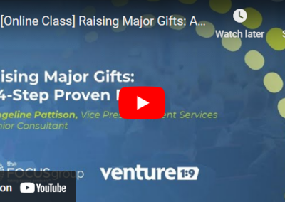 Raising Major Gifts: A 4-Step Proven Plan (The Focus Group)