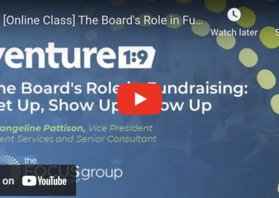 The Board’s Role in Fundraising: Set Up, Show Up, Follow Up